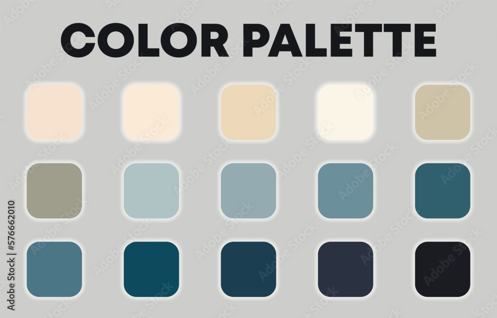 Universal seasonal color palette for design. Vector illustration