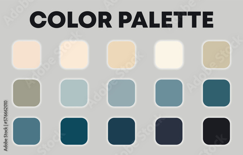 Obraz na płótnie Universal seasonal color palette for design. Vector illustration w salonie