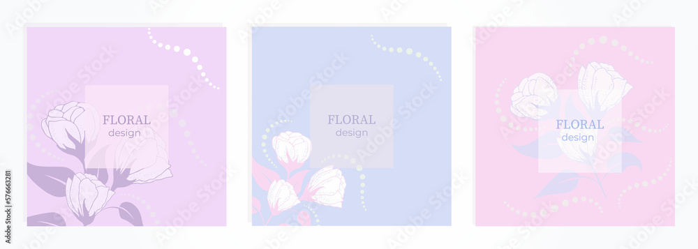Elegant frame, background, floral invitation, with delicate flowers and decor. Vector vintage botanical illustration for invitation or wedding, postcard, decor, logo, label, branding Elegant frame, background, floral invitation, with delicate flowers and decor. Vector vintage botanical illustration for invitation or wedding, postcard, decor, logo, label, branding
