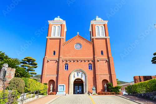 冬の浦上天主堂　長崎県長崎市　
Urakami Cathedral in winter. Nagasaki Prefecture, Nagasaki city.