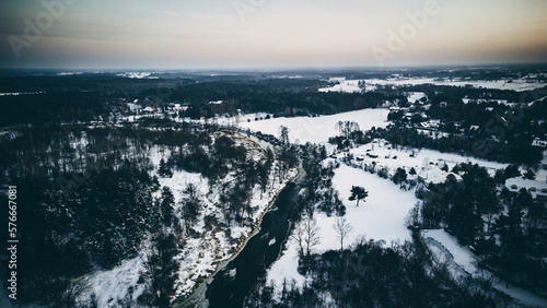 Zima nad rzeką Liwiec photo