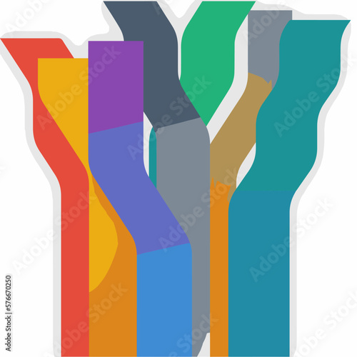 Colorful letter Y logo