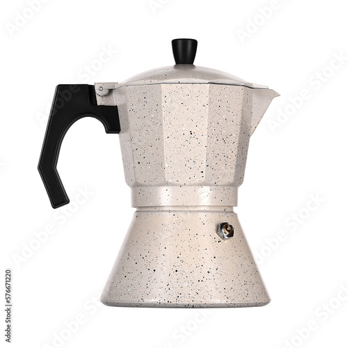 Quadro su tela Coffee maker isolated on white