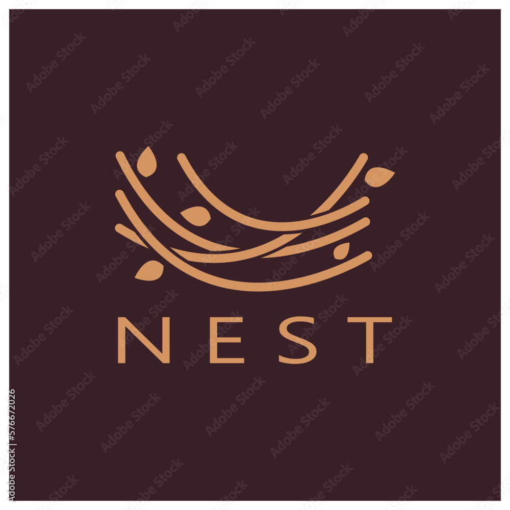 bird nest logo icon illustration design template, for bird farm, bird business, bird house, bird conservation with modern minimalist vector concept bird nest logo icon illustration design template, for bird farm, bird business, bird house, bird conservation with modern minimalist vector concept