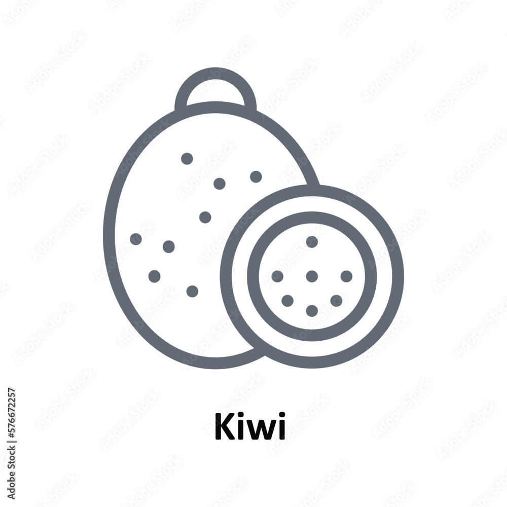 Kiwi Vector outline Icons. Simple stock illustration stock Kiwi Vector outline Icons. Simple stock illustration stock