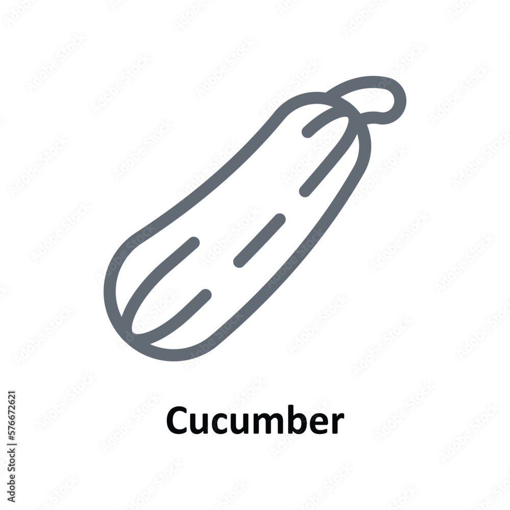 Cucumber Vector outline Icons. Simple stock illustration stock Cucumber Vector outline Icons. Simple stock illustration stock