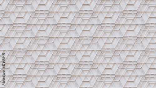3D Futuristic hexagonal whi...