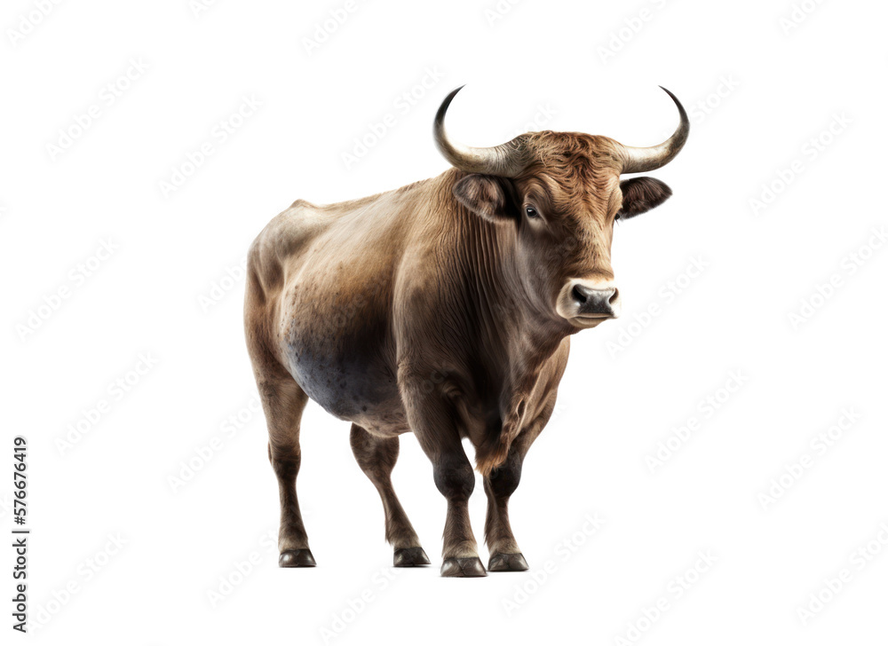 Bull isolated on white, transparent background, PNG, generative ai
Bull isolated on white, transparent background, PNG, generative ai