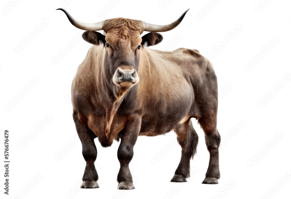 Bull isolated on white, transparent background, PNG, generative ai
Bull isolated on white, transparent background, PNG, generative ai