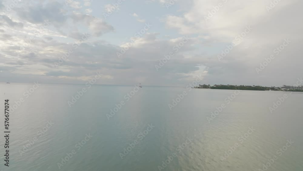Aerial view of catamarans along the coastline in Montego Bay, Saint James, Jamaica. Aerial view of catamarans along the coastline in Montego Bay, Saint James, Jamaica.
