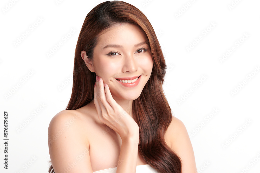 Beautiful young asian woman with clean fresh skin on white background, Face care, Facial treatment, Cosmetology, beauty and spa, Asian women portrait. Beautiful young asian woman with clean fresh skin on white background, Face care, Facial treatment, Cosmetology, beauty and spa, Asian women portrait.