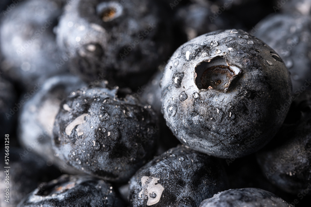 Nahaufnahme von frischen Blaubeeren/Heidelbeeren Nahaufnahme von frischen Blaubeeren/Heidelbeeren