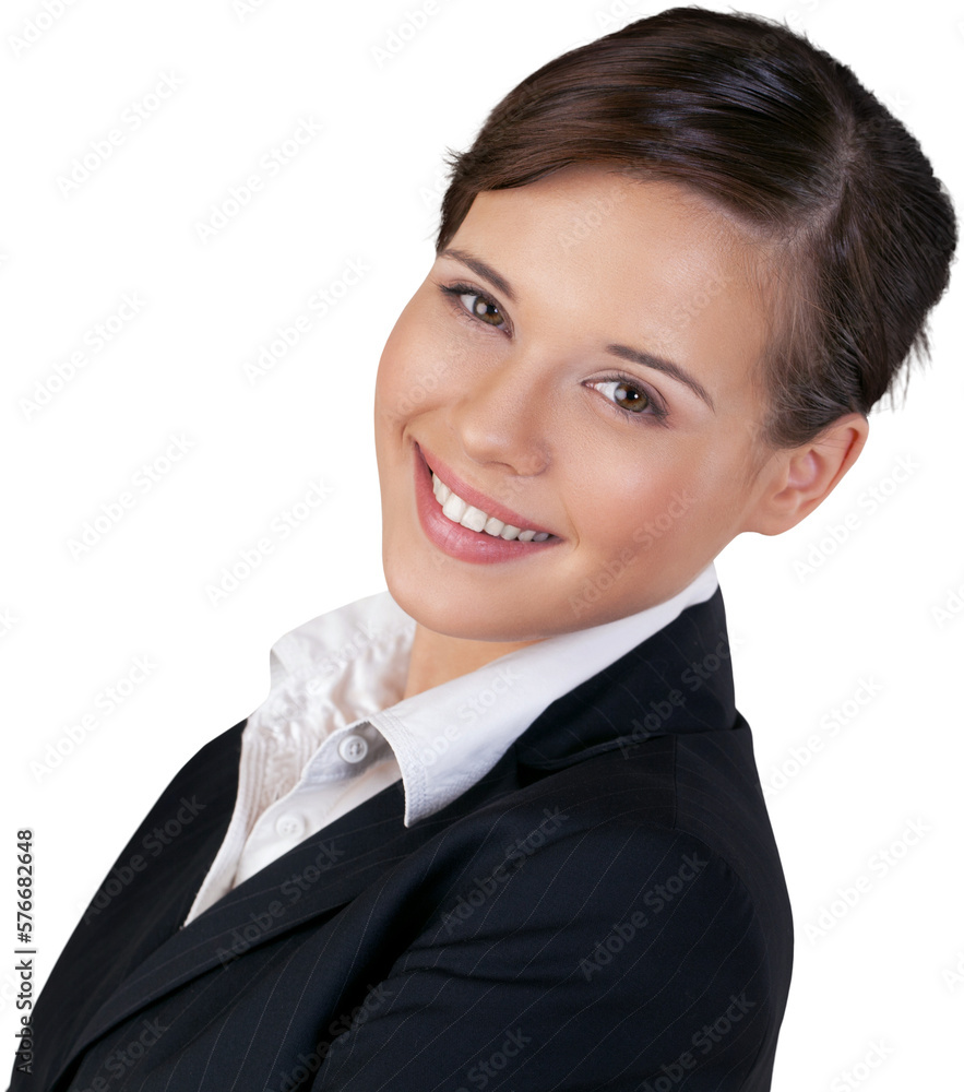 Smiling Young Businesswoman - Isolated Smiling Young Businesswoman - Isolated