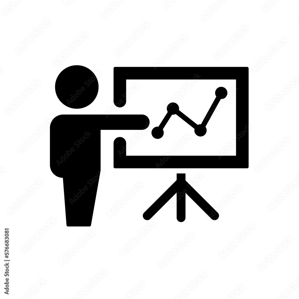 business presentation vector icon business presentation vector icon