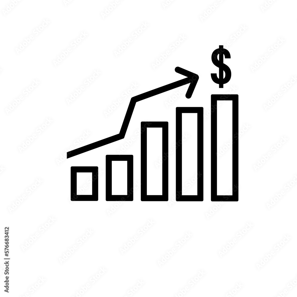 increase profit icon vector increase profit icon vector