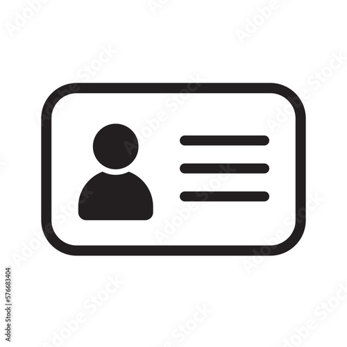 Id card icon  personal identification document vector