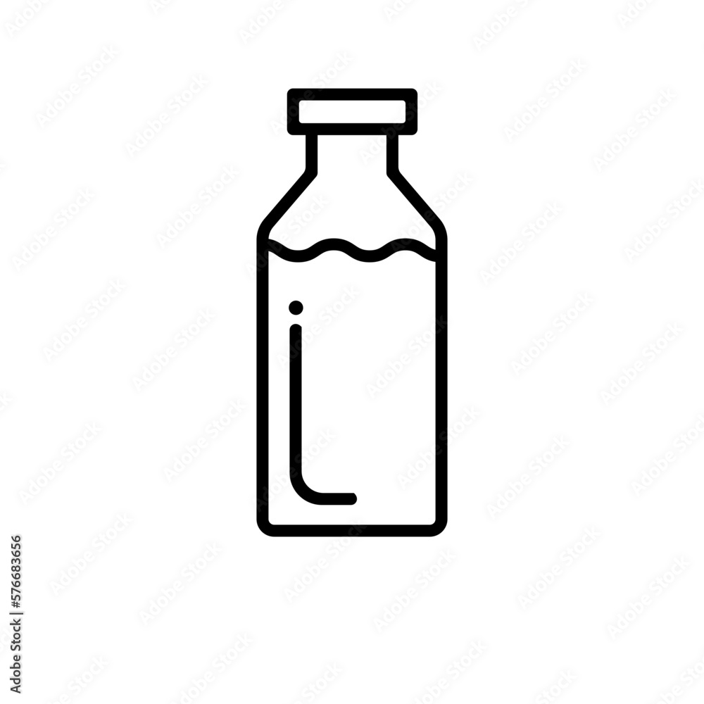 vial icon vector, milk bottle vector, beverage
