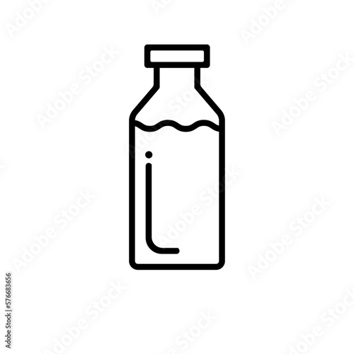 vial icon vector, milk bottle vector, beverage