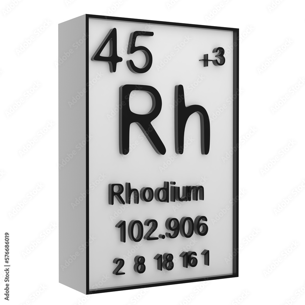 Rhodium,Phosphorus on the periodic table of the elements on white blackground,history of chemical elements, represents the atomic number and symbol.,3d rendering Rhodium,Phosphorus on the periodic table of the elements on white blackground,history of chemical elements, represents the atomic number and symbol.,3d rendering