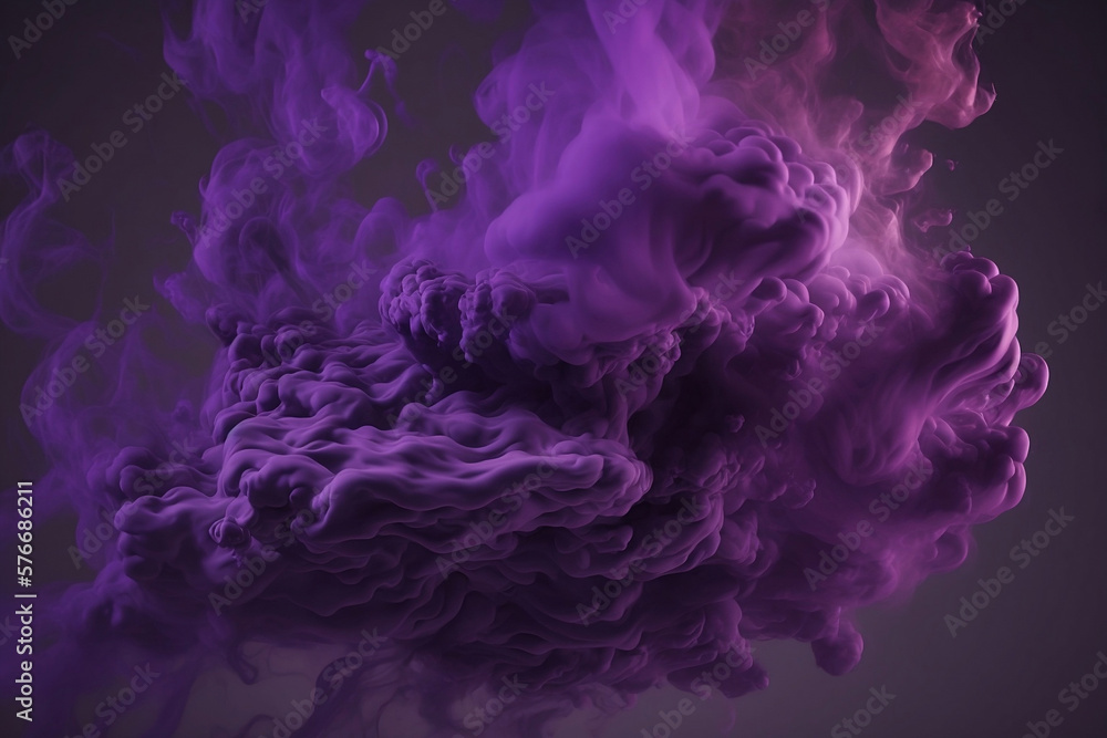 Fototapeta premium colorful purple smoke on dark background
