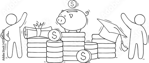Concept of money savings in money box.