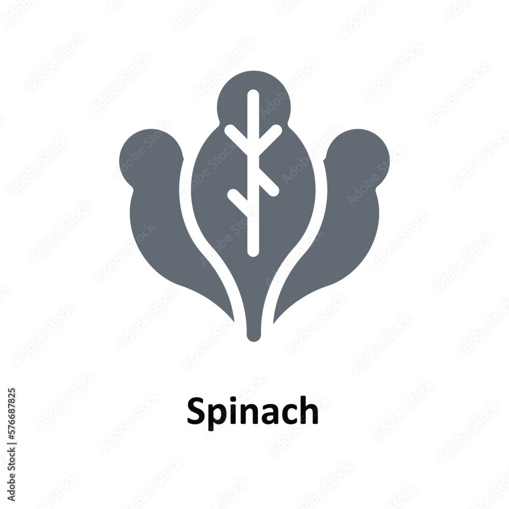 Spinach Vector Solid Icons. Simple stock illustration stock Spinach Vector Solid Icons. Simple stock illustration stock