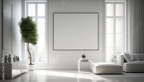 The Perfect Wall  A Blank Canvas for Your Posters  generated by IA 