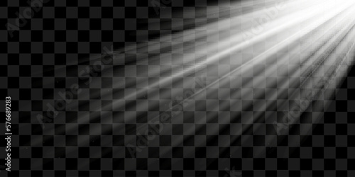 Vector transparent sunlight special lens flash light effect.