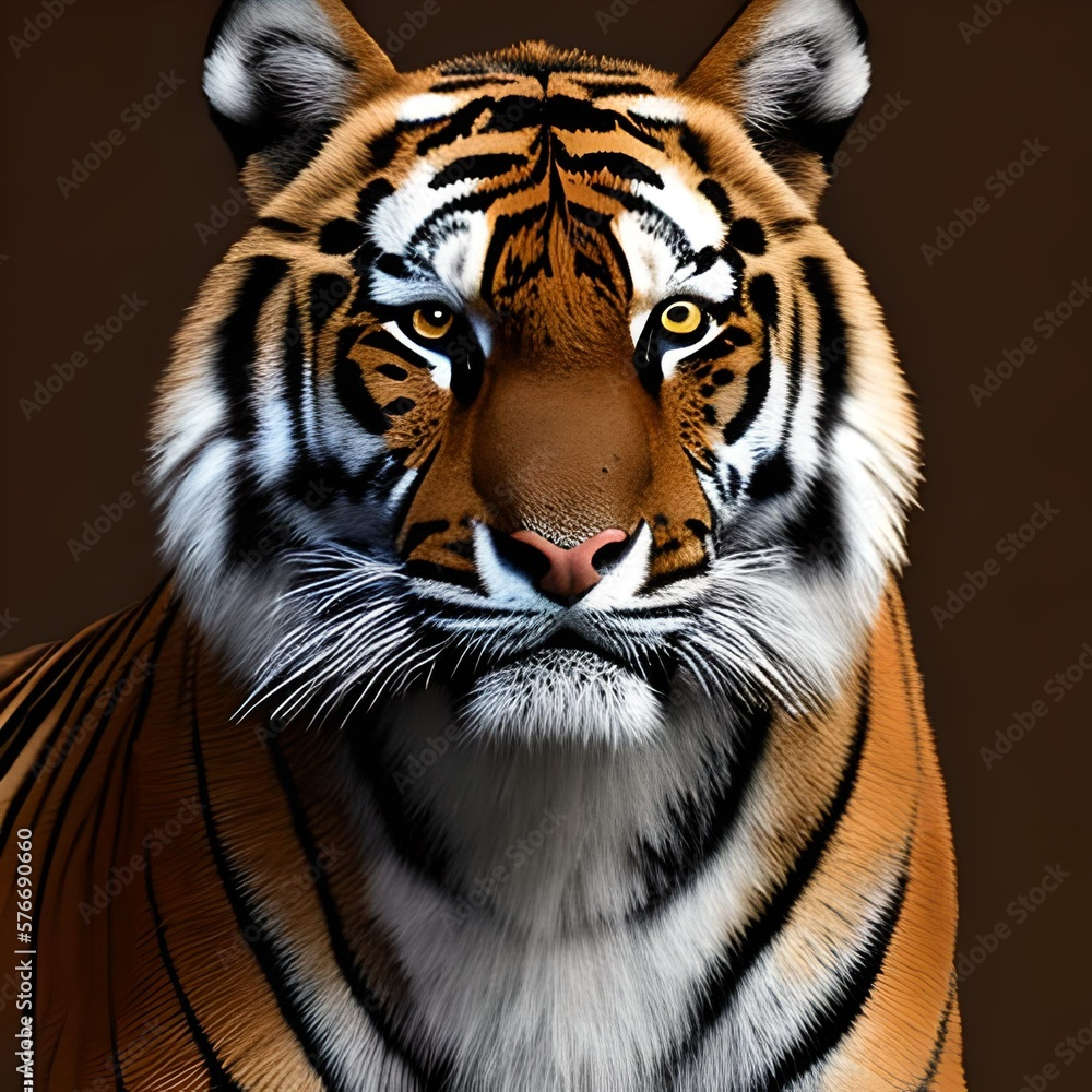 portrait of a bengal tiger portrait of a bengal tiger