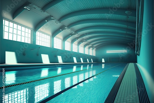 Large swimming pool.