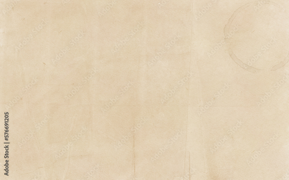 Aged old paper texture with coffee mug stain printable background for a letter Aged old paper texture with coffee mug stain printable background for a letter