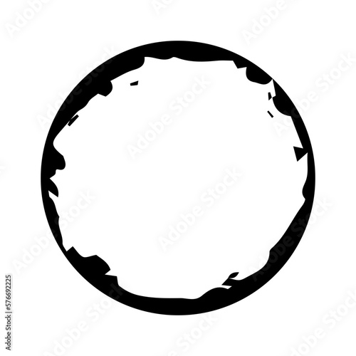 stain circle frame 