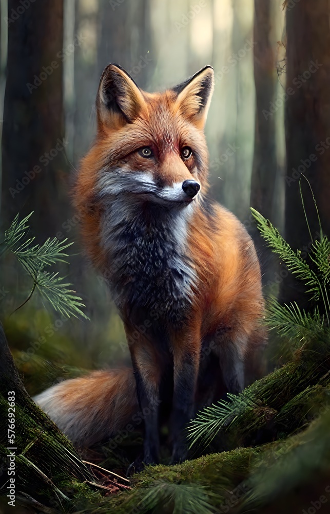 red fox in the woods red fox in the woods