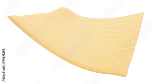 Slice of cheese isolated on white. Burger ingredient