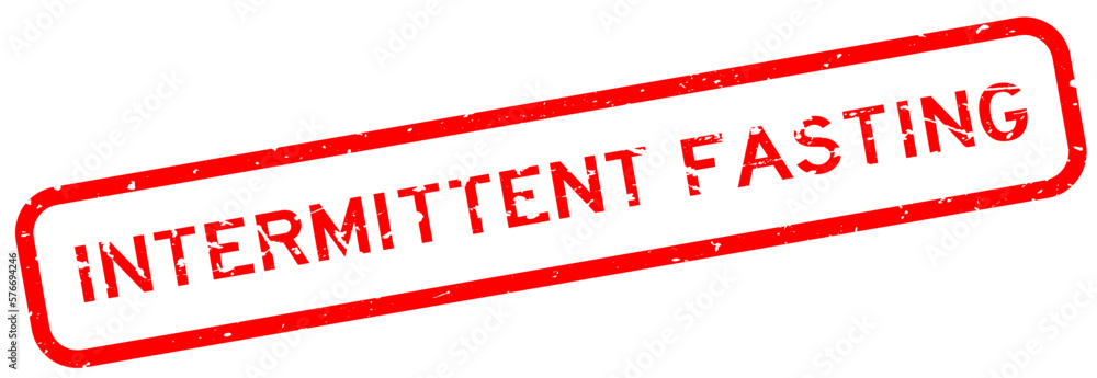 Grunge red intermittent fasting word square rubber seal stamp on white background Grunge red intermittent fasting word square rubber seal stamp on white background