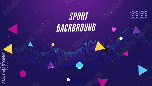 Abstract purple sport background, active motion, elegant, dynamic shapes