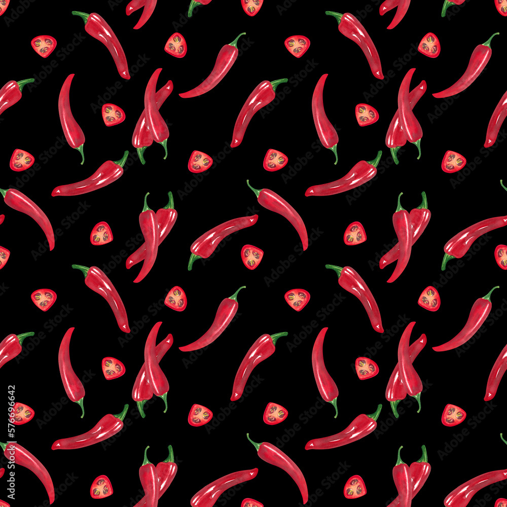 seamless chilli pattern, hot chilli repeat print, Red hot pepper background, Food background, Vegetables illustration, Spicy hot peppers design seamless chilli pattern, hot chilli repeat print, Red hot pepper background, Food background, Vegetables illustration, Spicy hot peppers design
