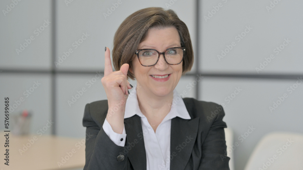 Portrait of Brainstorming Old Businesswoman Thinking New Plan Portrait of Brainstorming Old Businesswoman Thinking New Plan