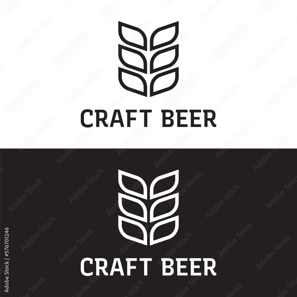 Premium quality vintage craft beer logo template design. For badges, emblems, beer companies, bars, taverns.