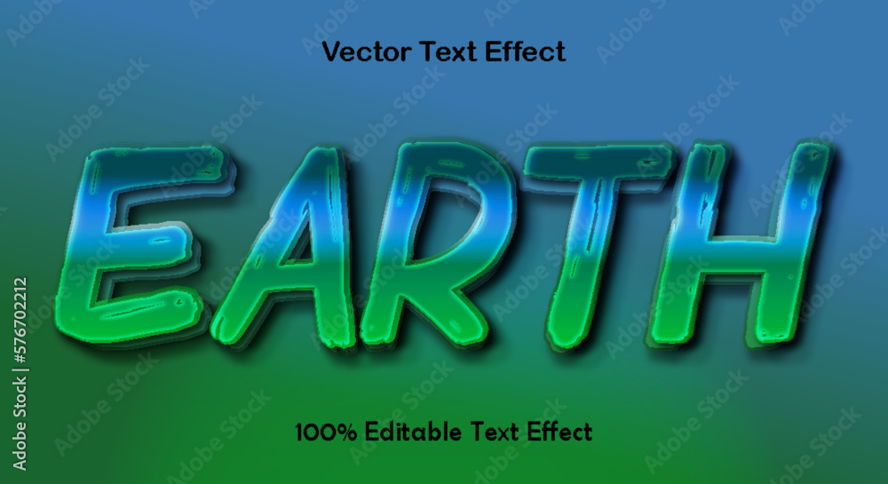 Earth editable text effect vector.eps Earth editable text effect vector.eps