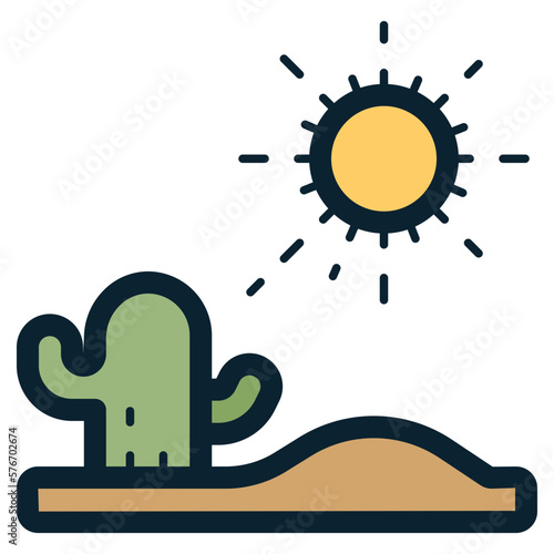 desert landscape icon