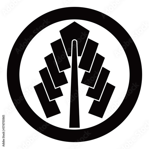 家紋です。丸に幣（へい）といいます。