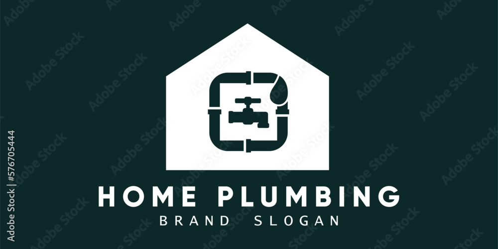 House Plumbing logo with modern style premium vector