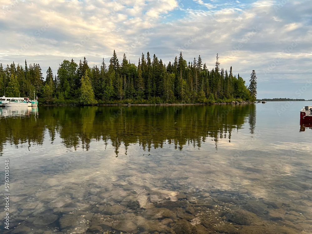 Stunning Sunset Views Over the Pure Waters of Lake Superior at Isle Royale National Park