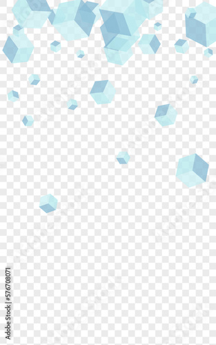 Grey Box Background Transparent Vector. Square Scatter Card. Blue Block Data Texture. Creative Template. Monochrome Random Cube.