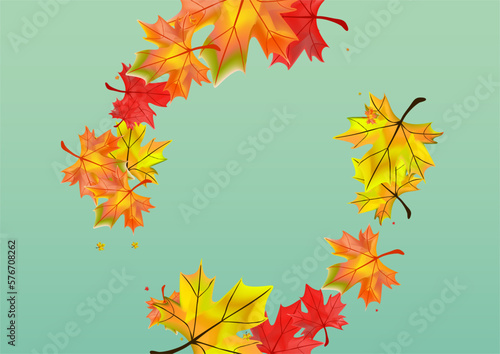 Red Floral Background Green Vector. Plant Celebrate Illustration. Colorful Realistic Foliage. Nature Leaves Texture.