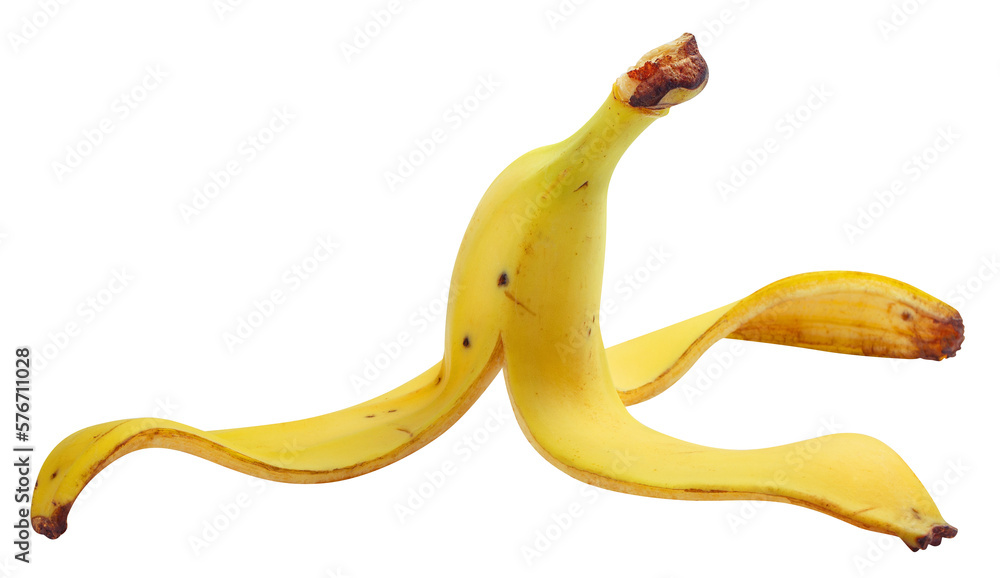 Banana peel cut out - obrazy, fototapety, plakaty 