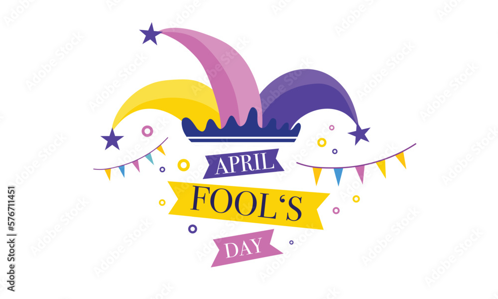 April fools day with funny prank illustration vector background design for april fools day event