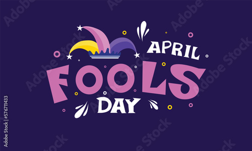 April fools day with funny prank illustration vector background design for april fools day event