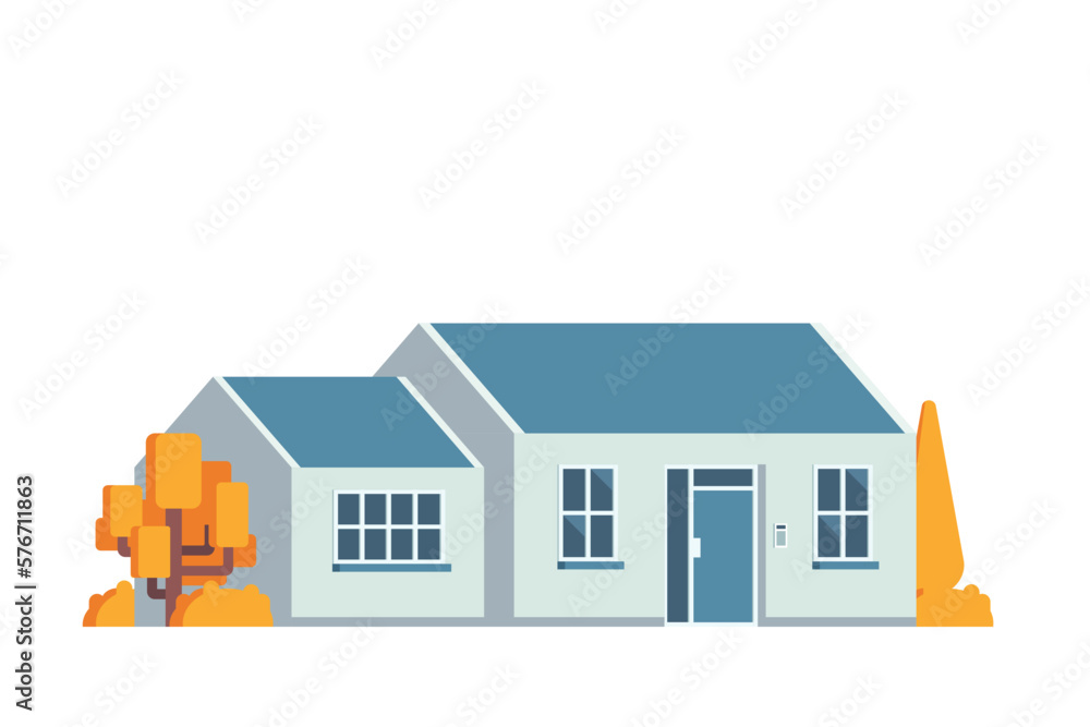 Vector element of Houses exterior buildings flat design style for city illustration Vector element of Houses exterior buildings flat design style for city illustration